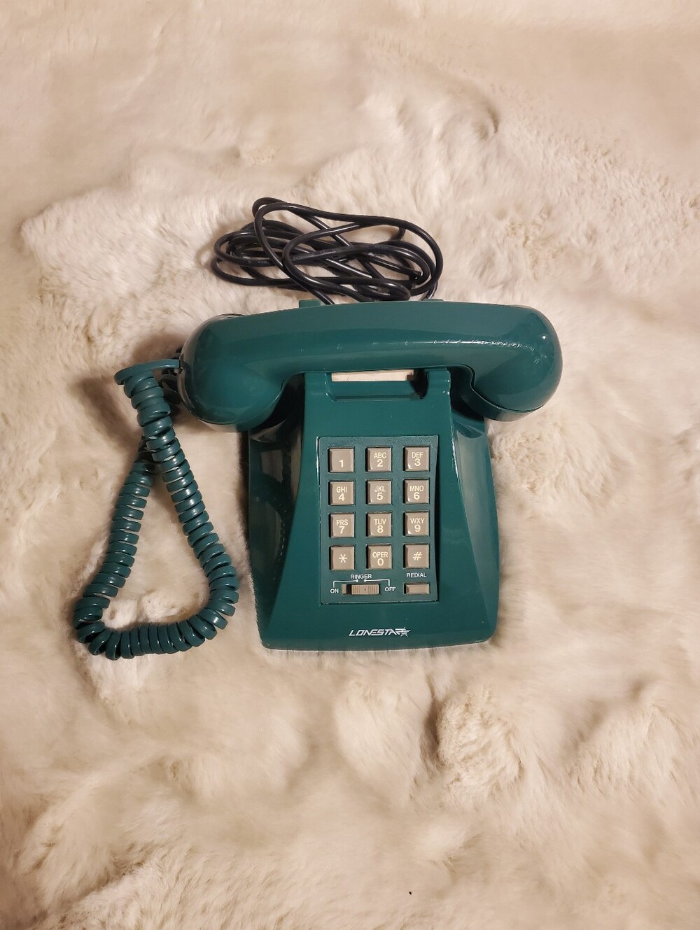 Vintage Lonestar 922 telephone in emerald green.